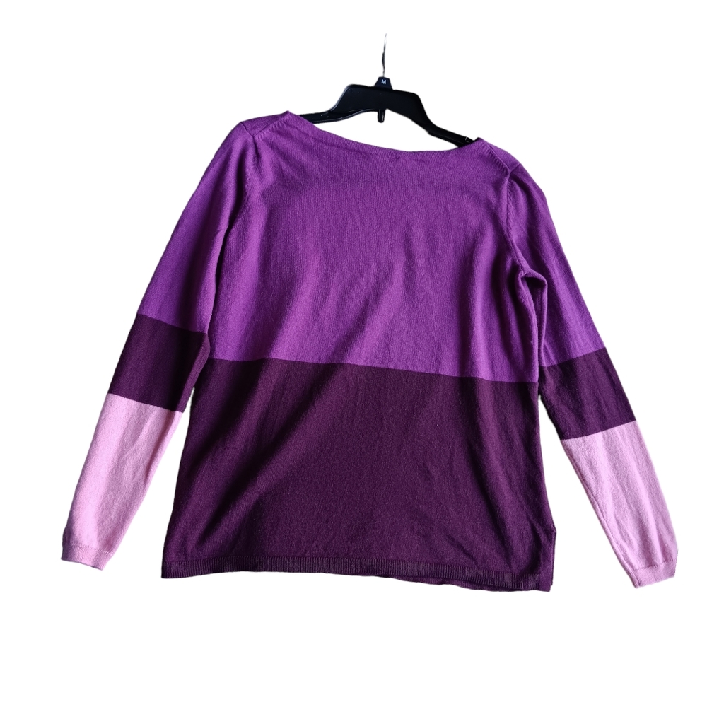 Talbots colorblock lambswool blend pullover sweater sz Mp